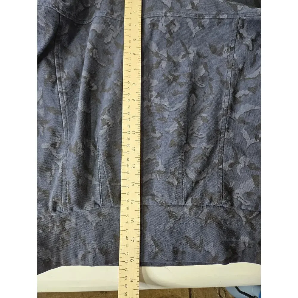 Athleta Women's Blue Farallon Print Pullover Hoody Hoodie Sweater Size Small - Picture 5 of 8